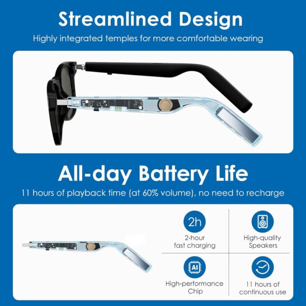AI Smart Glasses: ChatGPT Translator, Music & Polarized Sunglasses - Image 6