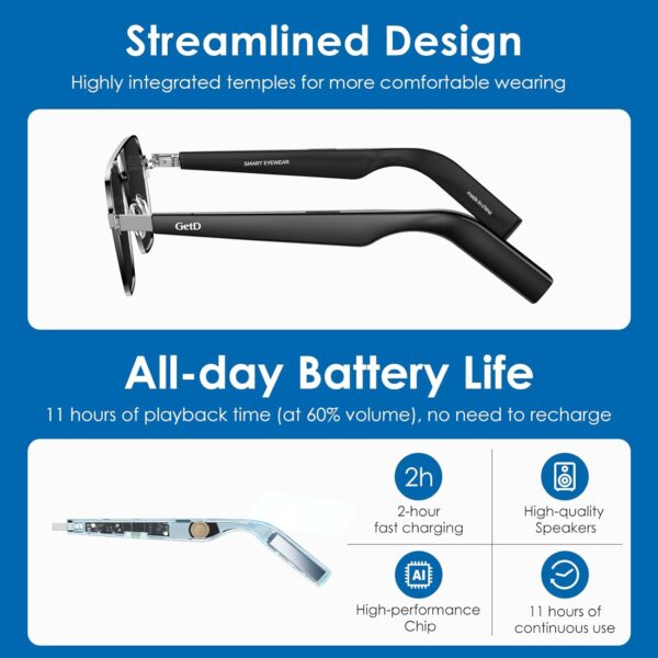AI Smart Glasses: 147 Languages Translation & Bluetooth Music - Image 6
