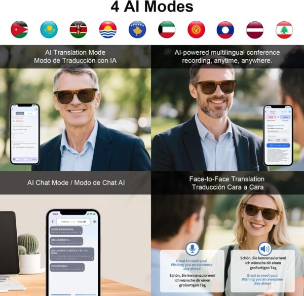 Smart AI Translator Glasses with ChatGPT Real-Time Translation - Image 4