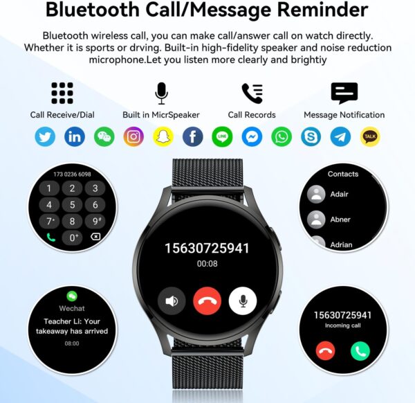 Smart Watch Fitness Tracker: Waterproof Call & Health Monitor - Image 2