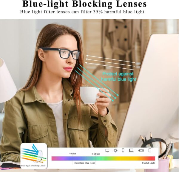 Smart Glasses Bluetooth Open Ear Audio Anti-Blue Light - Image 6