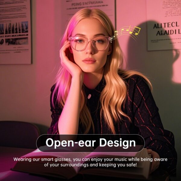 Women's Smart Glasses: Blue Light Filter, Bluetooth 5.3, Audio & Mic - Image 6