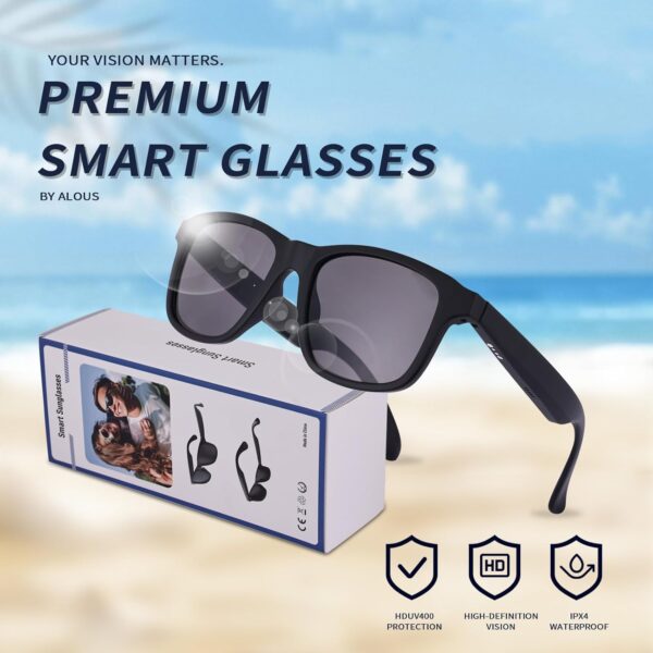 ALOUS Smart Glasses: Bluetooth Open-Ear with UV400 Protection - Image 9