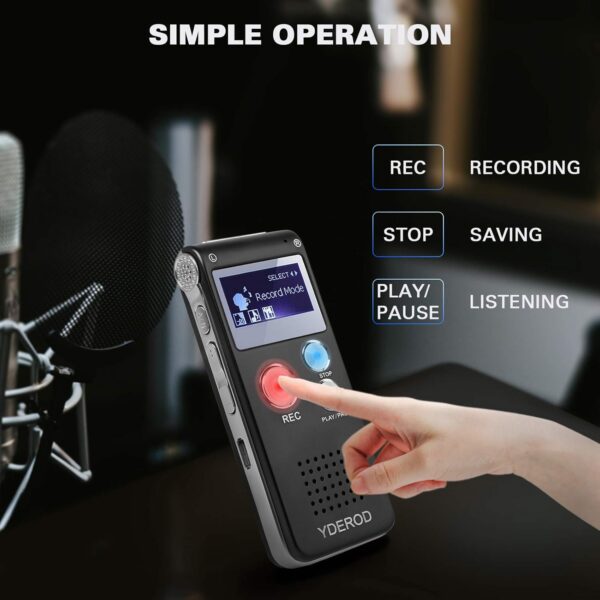 8GB Voice Recorder: HD Audio for Lectures, Meetings & Interviews - Image 2