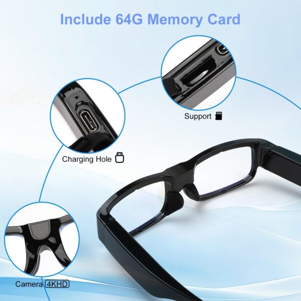 2K HD Camera Glasses Outdoor Sports Wearable Portable with Camera... - Image 3