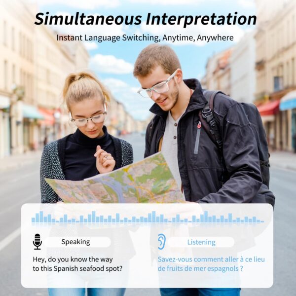 Smart Glasses, AI Bluetooth Glasses for Women/Men with 144 Language - Image 5