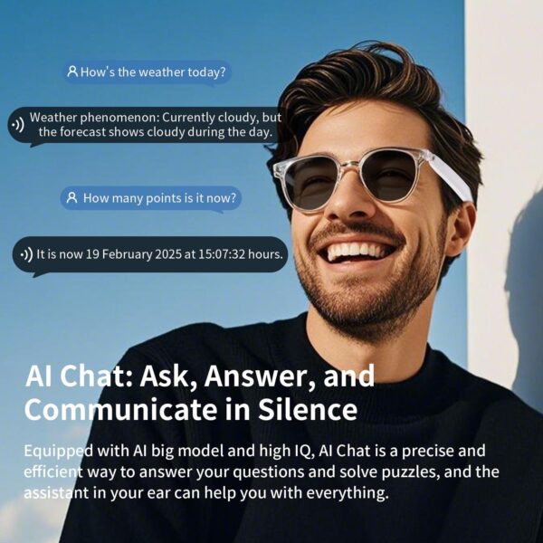AI Translation Glasses Blue-GS07: Real-Time Translation & Photochromic Lenses - Image 6
