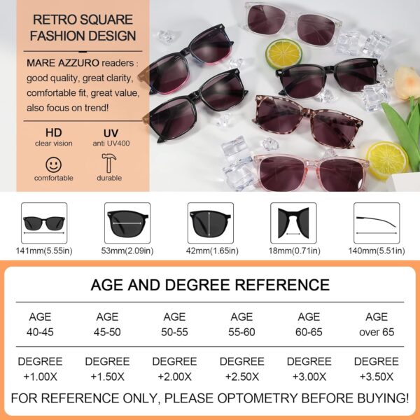 MARE AZZURO Women's Reader Sunglasses: UV400 Blue Light Protection - Image 5