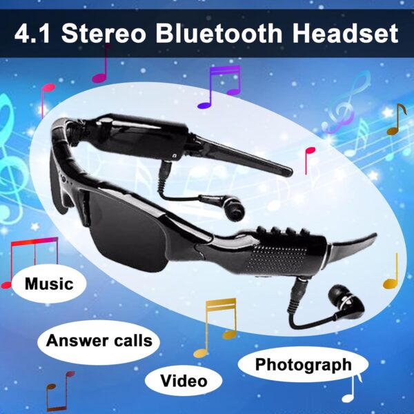 Smart Camera Glasses with HD Recording & Bluetooth - Sports Wearable - Image 2
