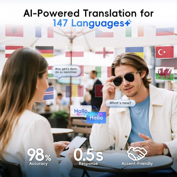 Smart Aviator M: Bluetooth Sunglasses with Open-Ear Speakers & AI Voice Control - Image 3