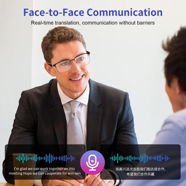 Smart AI Translator Glasses: Real-Time Translation in 165+ Languages - Image 6