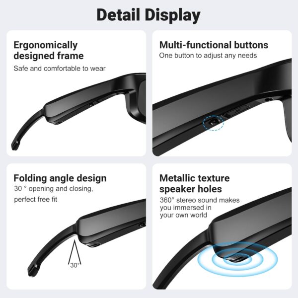 Smart Glasses: Polarized Bluetooth Sunglasses with Mic, Speaker & Voice Assistant - Image 9