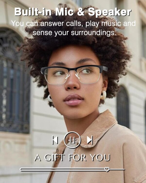 Smart Glasses, Bluetooth Glasses for Men Women with Anti-Blue Light - Image 5