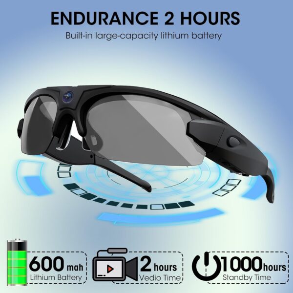 Li&Lu Sport Camera Sunglasses: 1080P WiFi HD - Image 3