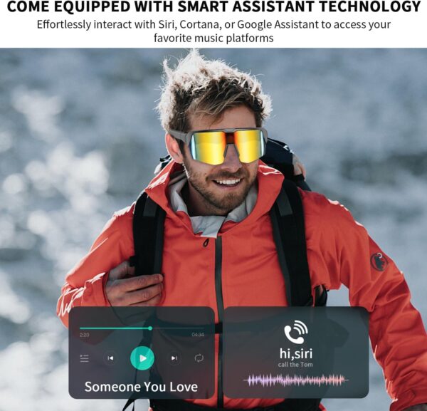 Bluetooth Cycling Glasses with Polarized Lenses - Sports Smart Sunglasses - Image 6