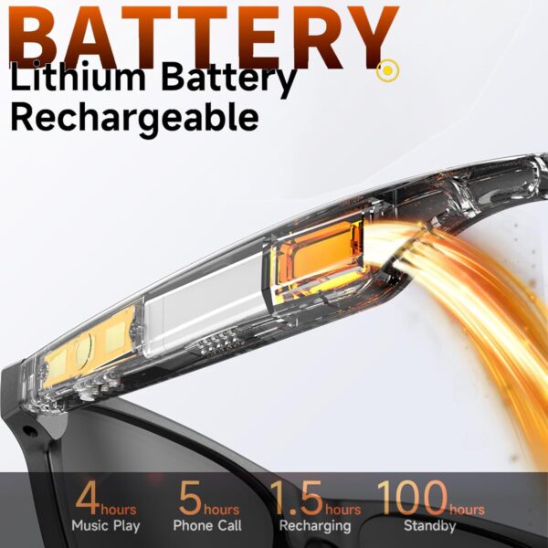 Fecoul G10Z Smart Glasses: Bluetooth Speaker & Blue Light Protection - Image 4