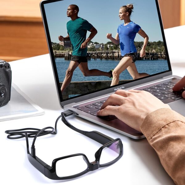 1080P HD Camera Glasses, Video Glasses for Outdoor Sports, Built-in Black - Image 6
