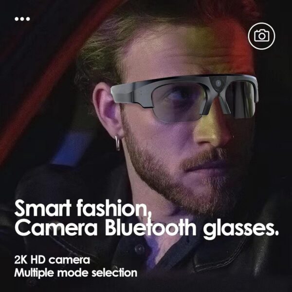 VGEBY Smart Camera Glasses: 2K Video, 48hr Battery, Bluetooth 5.0 - Image 4