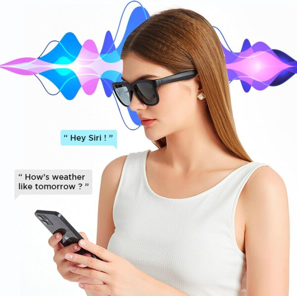 GS01 Smart Bluetooth Sunglasses with Audio & UV400 Protection - Red - Image 5