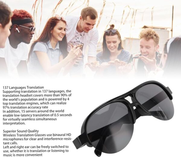 Translator Glasses: 137 Languages & Bluetooth Audio - Image 3