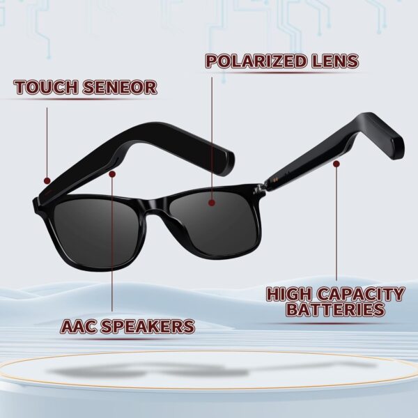 Polarized Smart Glasses with Open Ear Speaker - Image 5