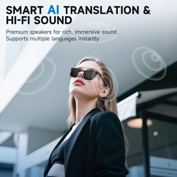 AI Translator Smart Glasses with Bluetooth Audio - A Versatile Travel Partner - Image 2