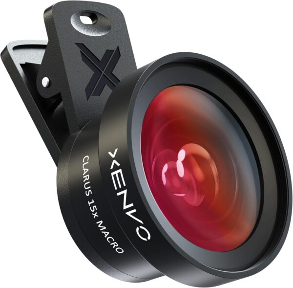 Pro Lens Kit for iPhone and Android: Macro Wide Angle with LED Black