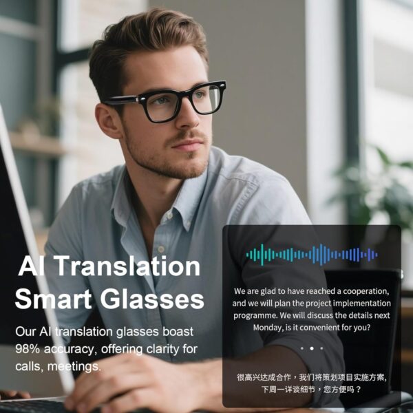 Smart Translation Glasses: 160+ Languages, Photochromic Lenses - Image 4
