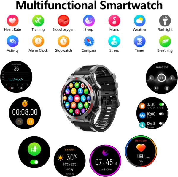 Military Smart Watch for Men: 1.52 HD Call-Enabled Fitness Tracker - Image 6
