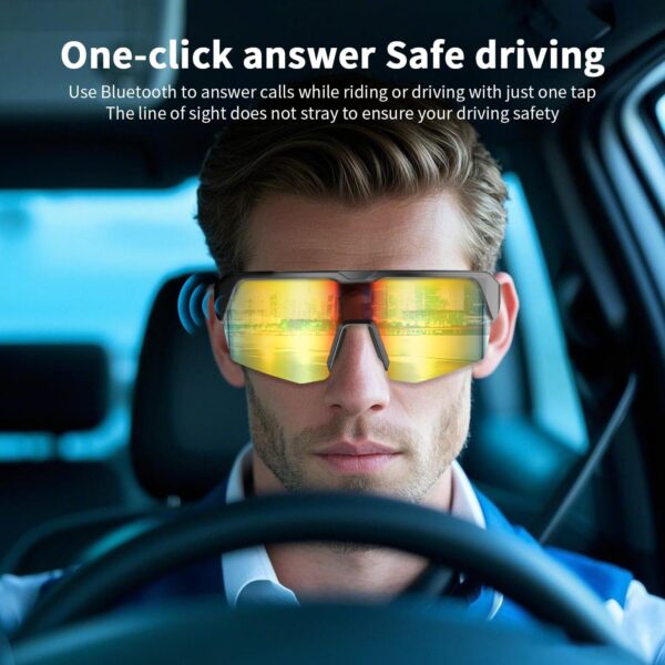 Bluetooth Cycling Glasses with Polarized Lenses - Sports Smart Sunglasses - Image 5
