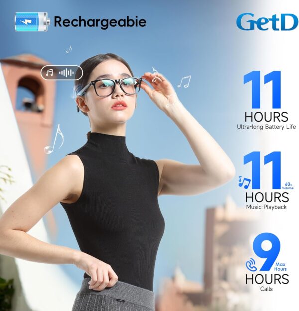 AI Glasses for Men & Women, Smart Powered by ChatGPT, Medium, Black - Image 6