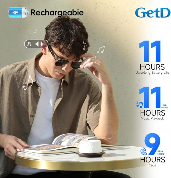 Smart Aviator M: Bluetooth Sunglasses with Open-Ear Speakers & AI Voice Control - Image 6