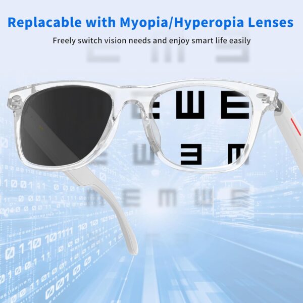 Smart Glasses - Bluetooth for Men & Women, Touch Control, Sunglasses - Image 4