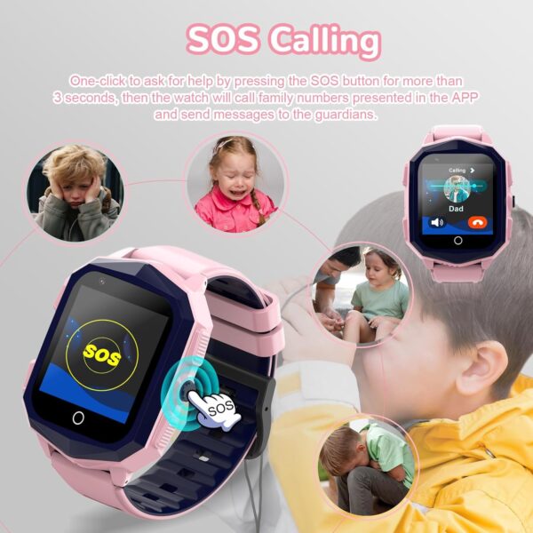 wonlex Kids Smart Watch: GPS, Video Call & SOS Pink - Image 5