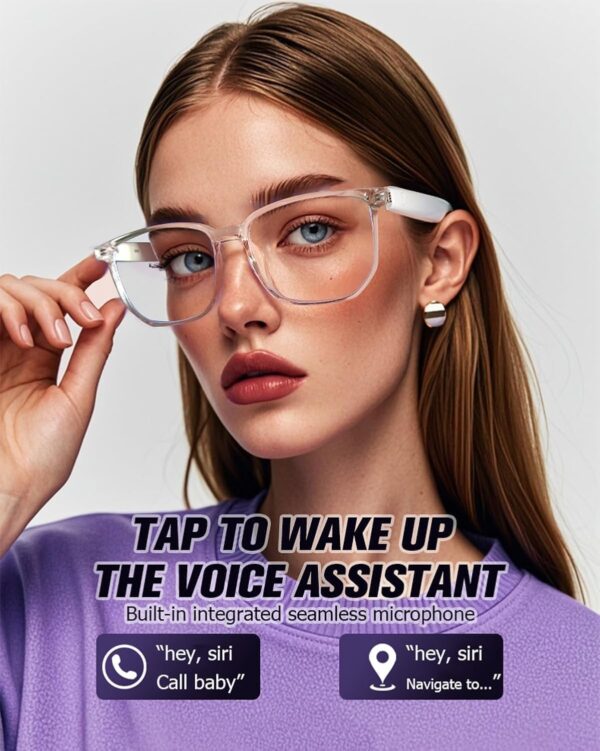 Smart Bluetooth Glasses with UV400 Protection - Stylish Tech Wear - Image 3
