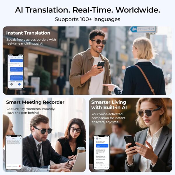 Smart AI Glasses: 100+ Languages, Bluetooth 5.4, ChatGPT - Image 4