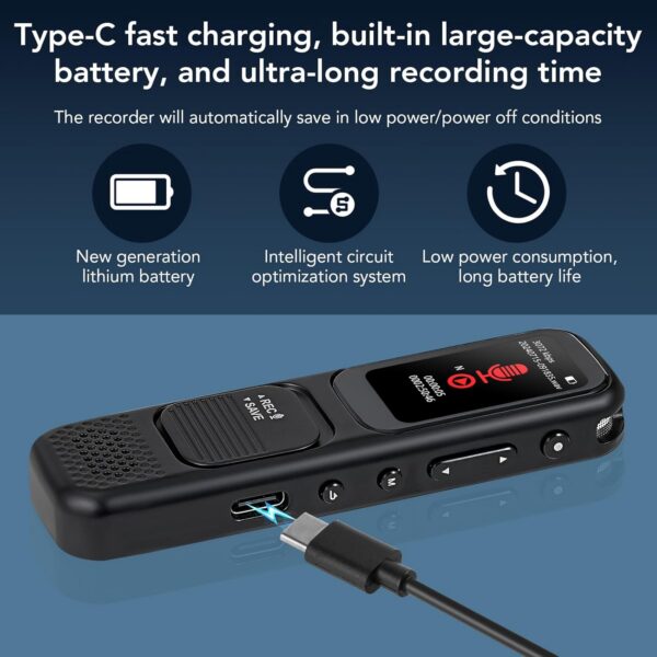 64GB Magnetic Voice Recorder: 3072Kbps High-Quality Recording with Bluetooth - Image 7