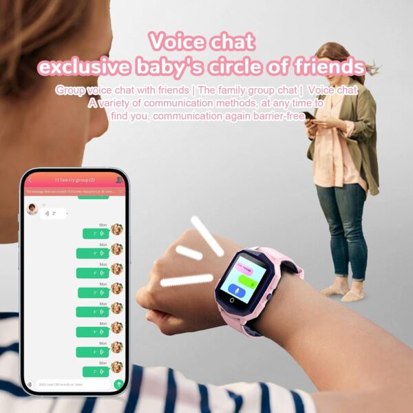 wonlex Kids Smart Watch: GPS, Video Call & SOS Pink - Image 3