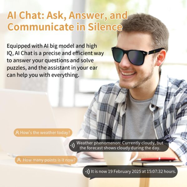 AI Translator Smart Glasses, Real-Time Translation Glasses Wireless... - Image 8