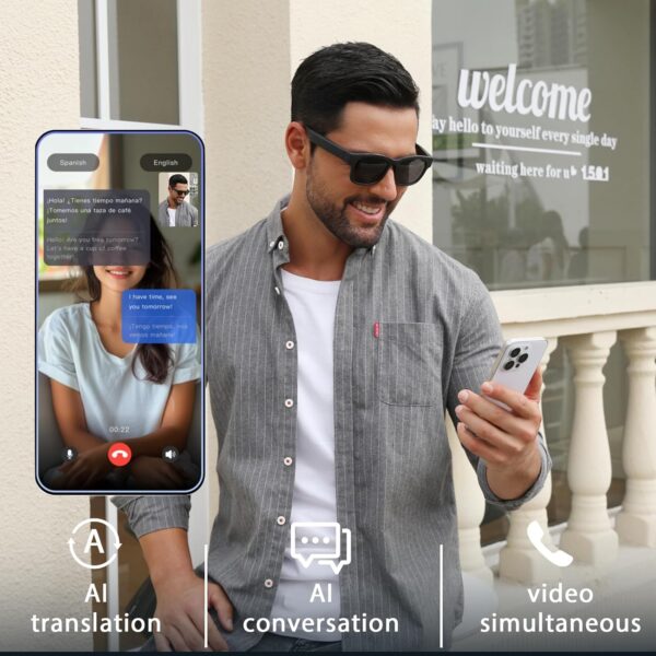 AI Smart Glasses: 115 Languages Translation & Voice Assistant - Image 4