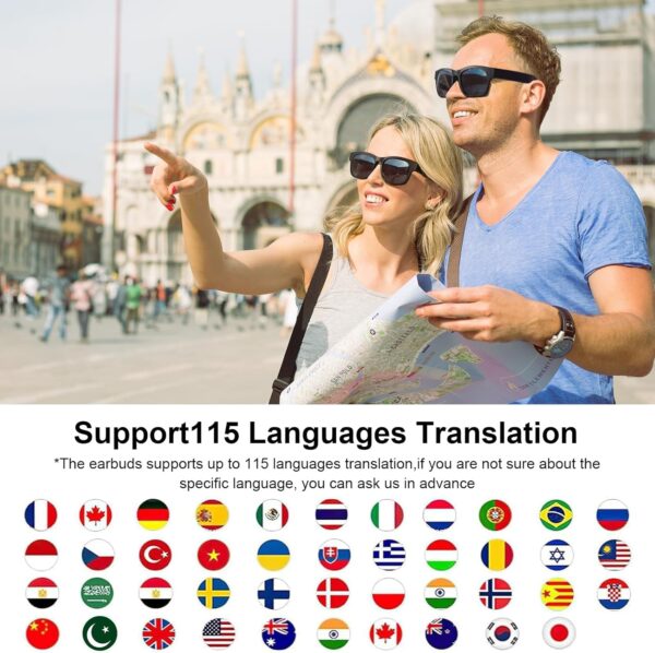 AI Smart Glasses: 115 Languages Translation & Voice Assistant - Image 5