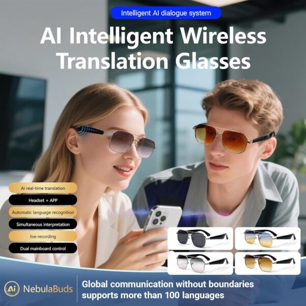 AI Smart Translation Glasses for Travel & Business - Real-Time 100+ Languages - Image 2