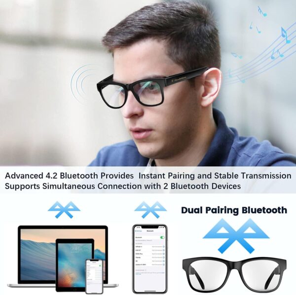Smart Bone Conduction Glasses: Audio & Eye Protection - Image 6