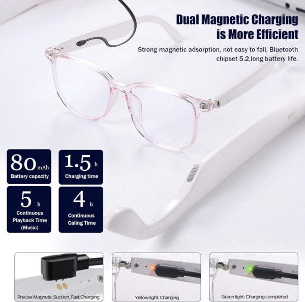Ai Smart Glasses: Open-Ear Audio, Blue Light Filter, 7H Battery - Image 5