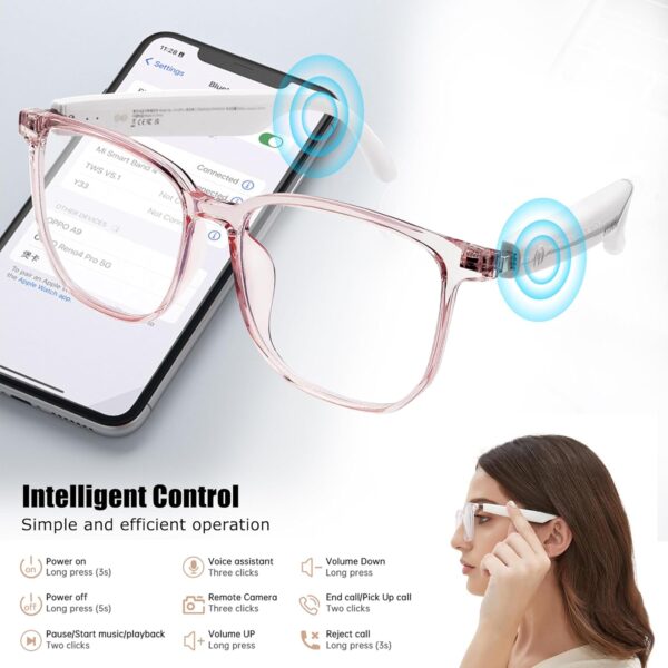 Ai Smart Glasses: Open-Ear Audio, Blue Light Filter, 7H Battery - Image 6