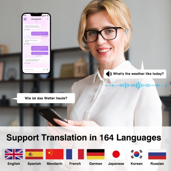 DUCO AI Translation Smart Glasses: 160 Languages, 50hr Battery - Image 4
