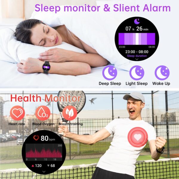 Smart Watch Fitness Tracker: Waterproof Call & Health Monitor - Image 3
