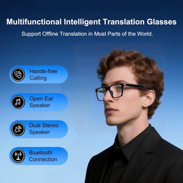 AI Translation Glasses: 138 Languages, UV Protection, Bluetooth - Image 6