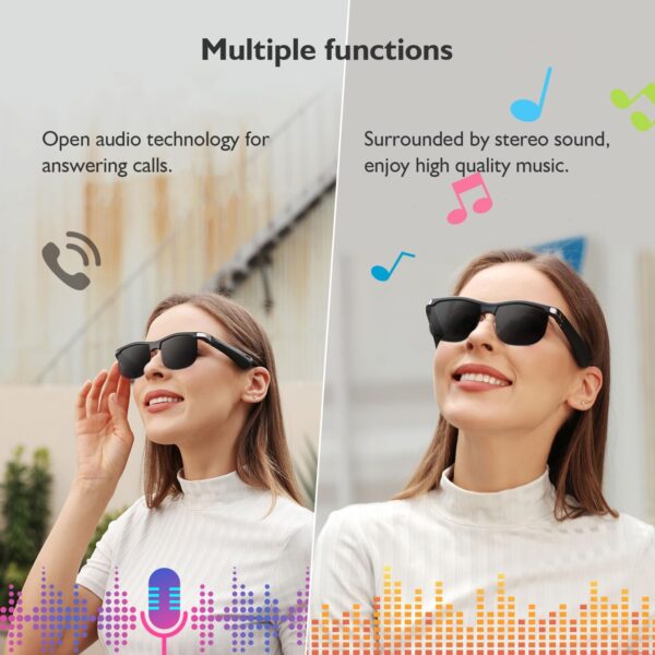 Smart Polarized Sunglasses with Bluetooth Built-in Mic - Image 3
