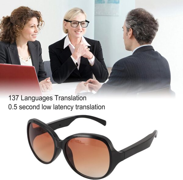 Smart Translation Glasses: 137 Languages, Dual HD Mics, Bluetooth 5.3 - Image 2